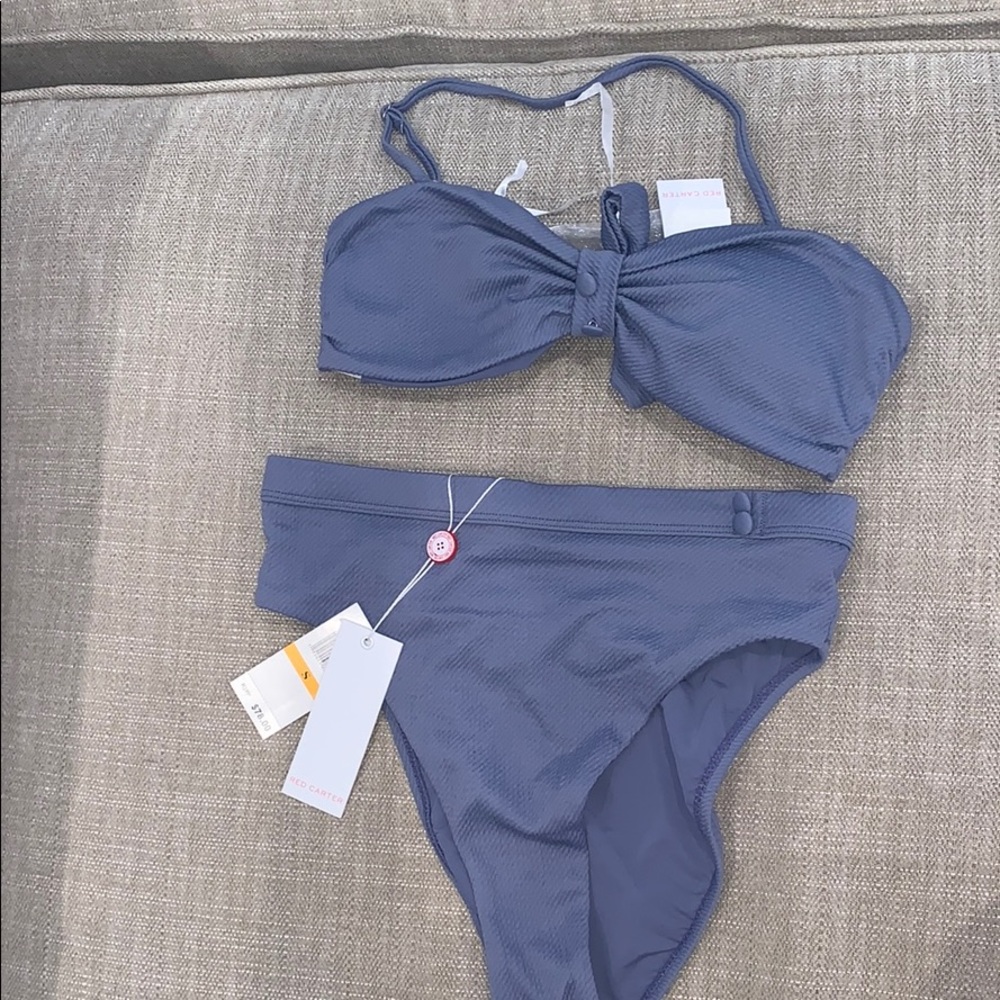 NWT red crater blue swim suit